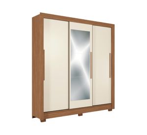 Clóset 3 puertas 2 cajones Maringa arena 214x204x49 cm
