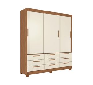 Clóset 3 puertas 9 cajones Morretes arena 214x194.4x46 cm