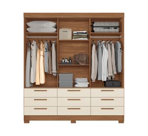 Clóset 3 puertas 9 cajones Morretes arena 214x194.4x46 cm