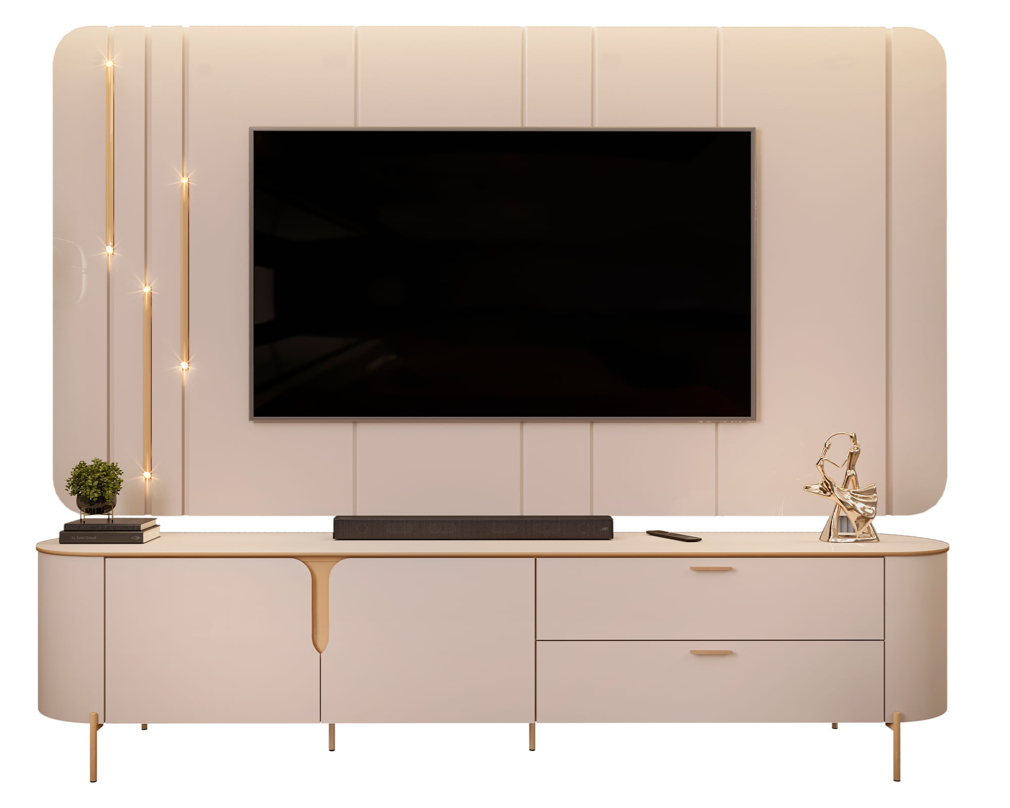 Di Poretti Design Centro de entretenimiento 70" Celine blanco