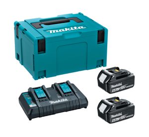 Batería Makpac 6 Ah 18 V 2 un. + cargador doble