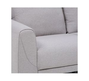 Sofá 2 cuerpos Padua poliéster gris perla