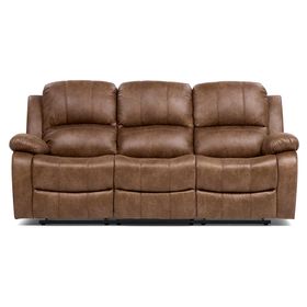 Sofá reclinable 3 cuerpos Umbría poliéster marrón