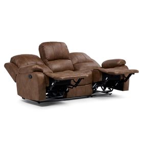 Sofá reclinable 3 cuerpos Umbría poliéster marrón