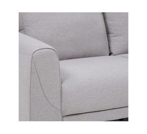 Sofá 3 cuerpos Padua poliéster gris perla