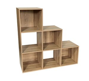 Estante Emma torre 6 espacios natural 100x100x35 cm