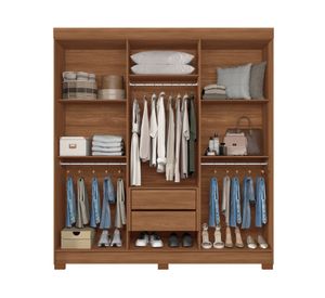 Clóset 6 puertas Toledo jatoba 214x194.4x46 cm