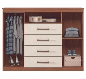 Cómoda Maraba jatoba 6 cajones 2 puertas