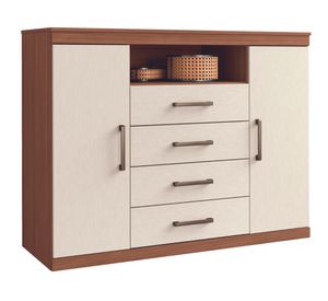 Cómoda Maraba jatoba 6 cajones 2 puertas