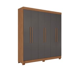 Clóset 6 puertas Toledo grafito 214x194.4x46 cm