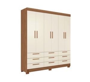 Clóset 6 puertas 9 cajones Colombo arena 214x194.4x46 cm