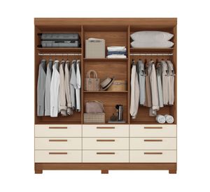 Clóset 6 puertas 9 cajones Colombo arena 214x194.4x46 cm