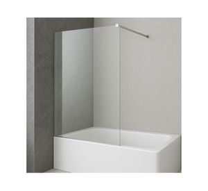 Mampara fija tina/ducha recta transparente 140x90x0.6 cm