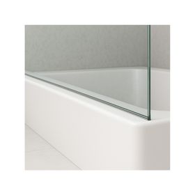 Mampara fija tina/ducha recta transparente 140x90x0.6 cm