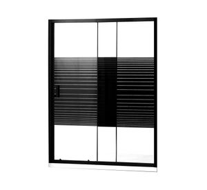 Mampara ajustable frontal Strava negro 185x140x0.6 cm