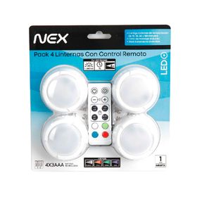 Pack 4 linternas + control remoto