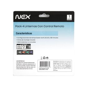 Pack 4 linternas + control remoto