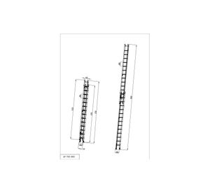 Escalera telescópica 8 m 28 peldaños