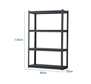 Estante 4 repisas negro 152x80x35 cm