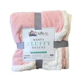 Manta Fluffy deluxe rosa 127x152 cm 1 un.