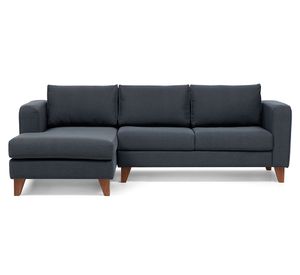 Sofá seccional izquierdo 3 cuerpos Parma poliéster grafito