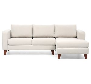 Sofá seccional derecho 3 cuerpos Parma poliéster natural