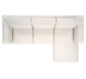 Sofá seccional derecho 3 cuerpos Parma poliéster natural