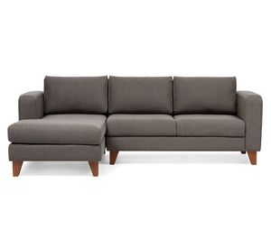 Sofá seccional izquierdo 3 cuerpos Parma poliéster topo