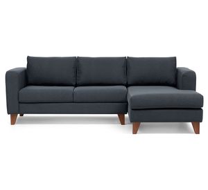 Sofá seccional derecho 3 cuerpos Parma poliéster grafito