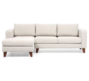 Sofá seccional izquierdo 3 cuerpos Parma poliéster natural