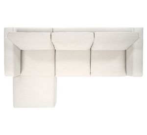 Sofá seccional izquierdo 3 cuerpos Parma poliéster natural