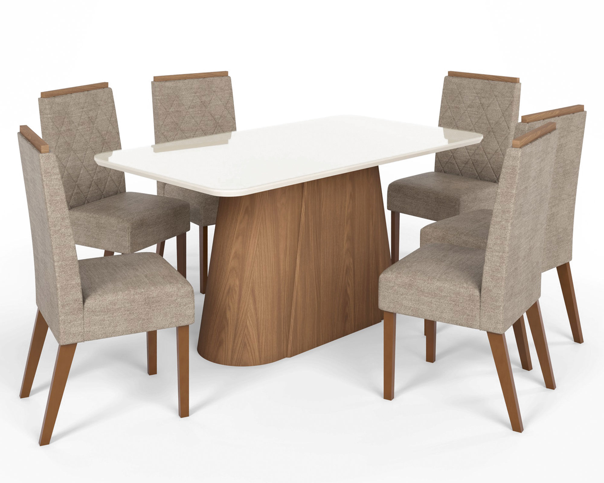 Home Mobili Juego de comedor 6 personas rectangular Mireya