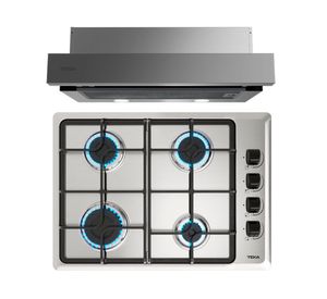 Kit empotrable encimera HLX540 4 quemadores + campana PLR 6320