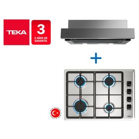 Kit empotrable encimera HLX540 4 quemadores + campana PLR 6320