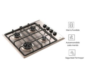 Kit empotrable encimera HLX640 4 quemadores + campana CX 62120 KOS