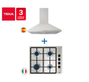 Kit empotrable encimera HLX640 4 quemadores + campana DBB 60