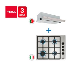 Kit empotrable encimera HLX640 4 quemadores + campana TL 6310