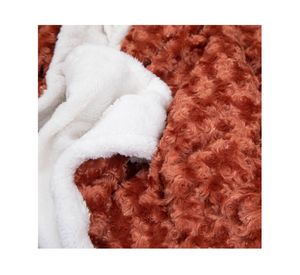 Manta plush sherpa Deluxe terracota 1 un.