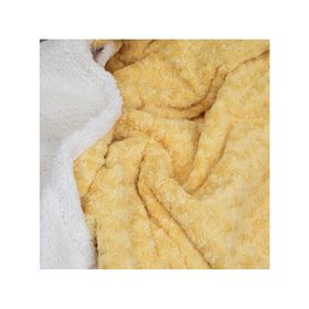 Manta plush sherpa Deluxe amarillo 1 un.