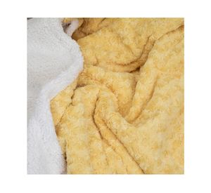 Manta plush sherpa Deluxe amarillo 1 un.