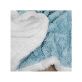 Manta plush sherpa Deluxe celeste 1 un.