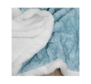 Manta plush sherpa Deluxe celeste 1 un.