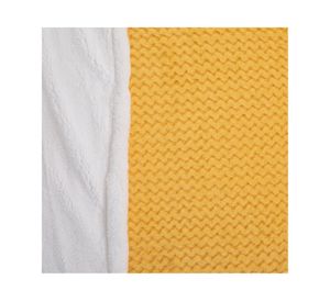 Frazada plush sherpa Deluxe amarillo 2 plazas 1 un.