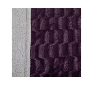 Frazada plush sherpa Deluxe morado king 1 un.