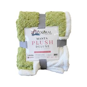 Manta plush sherpa Deluxe verde 1 un.