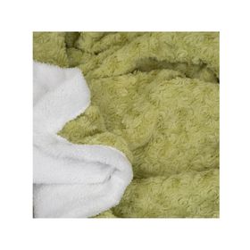 Manta plush sherpa Deluxe verde 1 un.