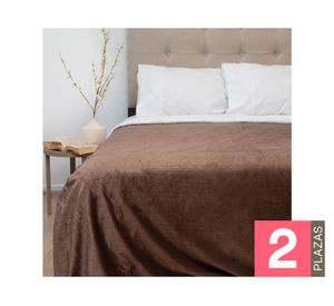 Frazada plush sherpa Deluxe café 2 plazas 1 un.