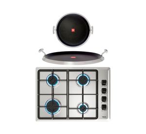 Kit empotrable encimera HLX 540 4 quemadores + grill redondo