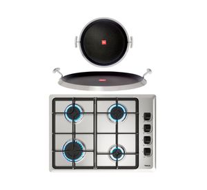 Kit empotrable encimera HLX540 4 quemadores + grill redondo