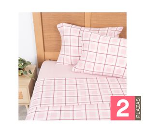 Juego sábanas 2 plazas microfibra Limarí diseño